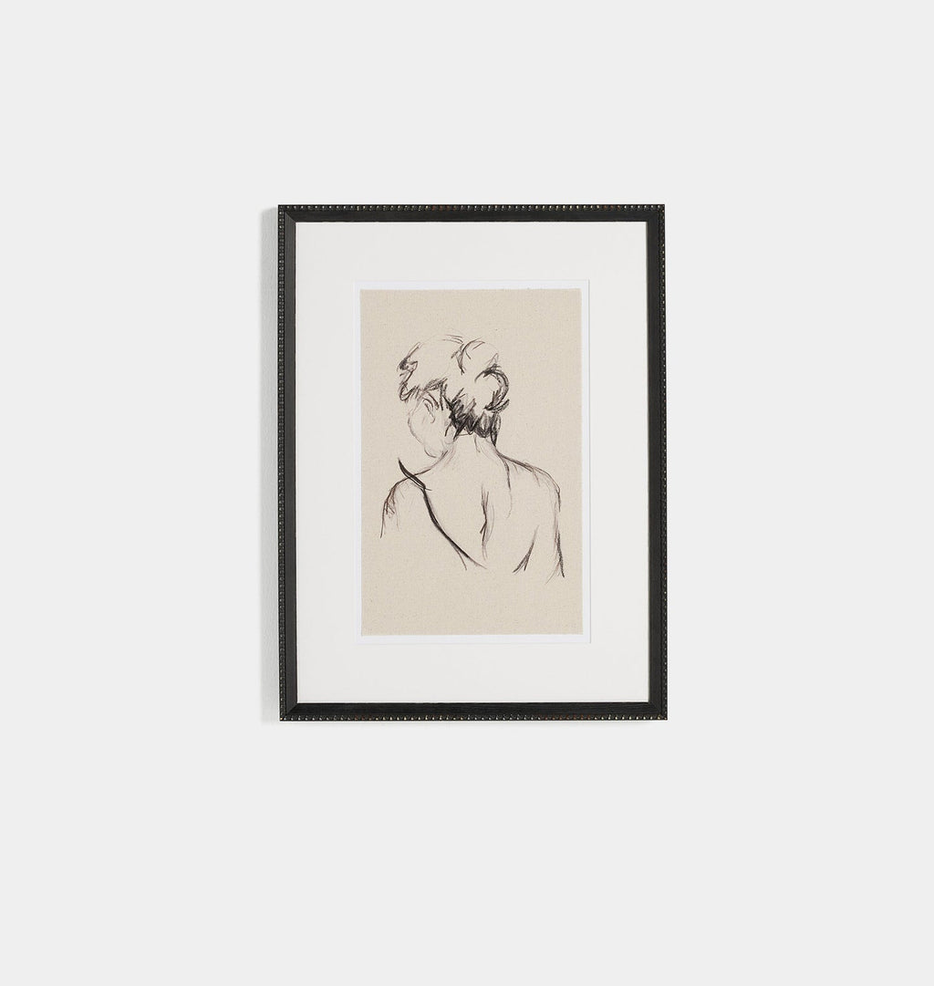 Amber Interiors - Charcoal Her by Brittney Schulz Framed Print