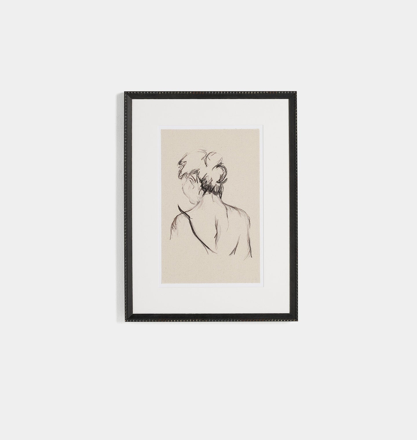 Amber Interiors - Charcoal Her by Brittney Schulz Framed Print