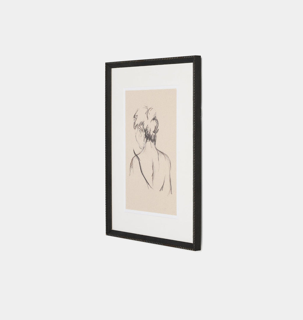 Amber Interiors - Charcoal Her by Brittney Schulz Framed Print