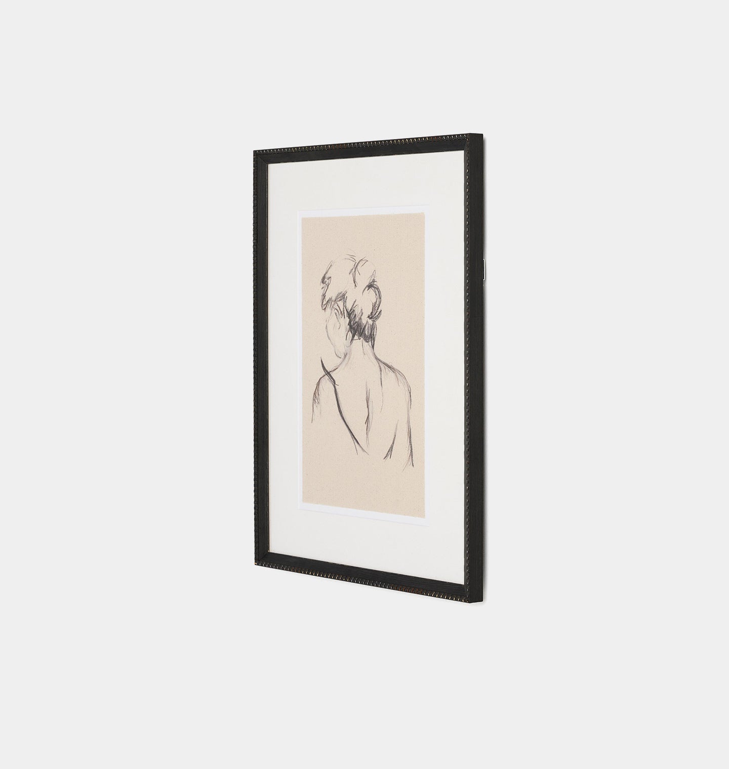Amber Interiors - Charcoal Her by Brittney Schulz Framed Print