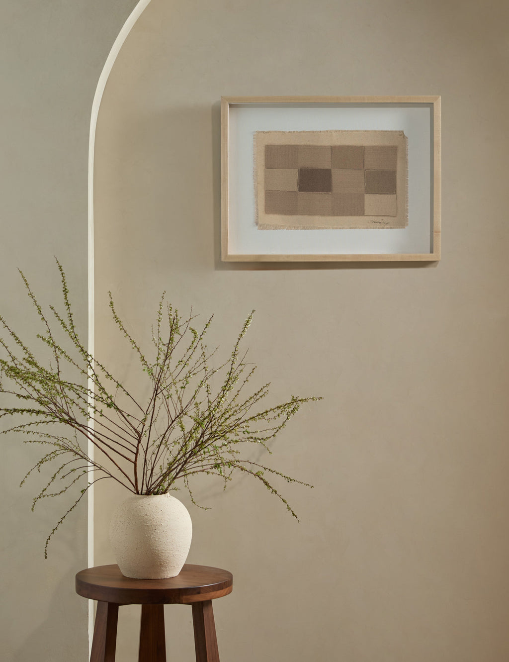 Lulu and Georgia - Checkered Earth Tones Wall Art by Shaina Page