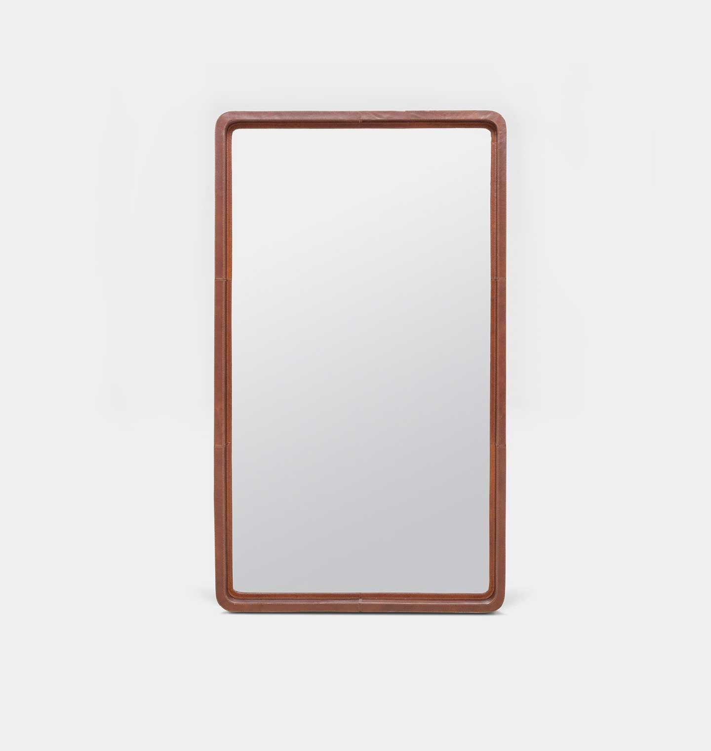 Amber Interiors - Chicory Leather Mirror
