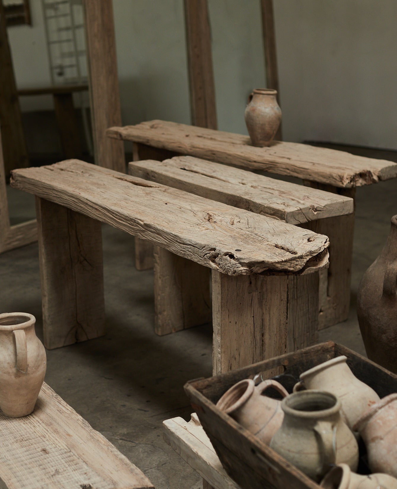 Olive Ateliers - Chunky Elm Console - Bleached
