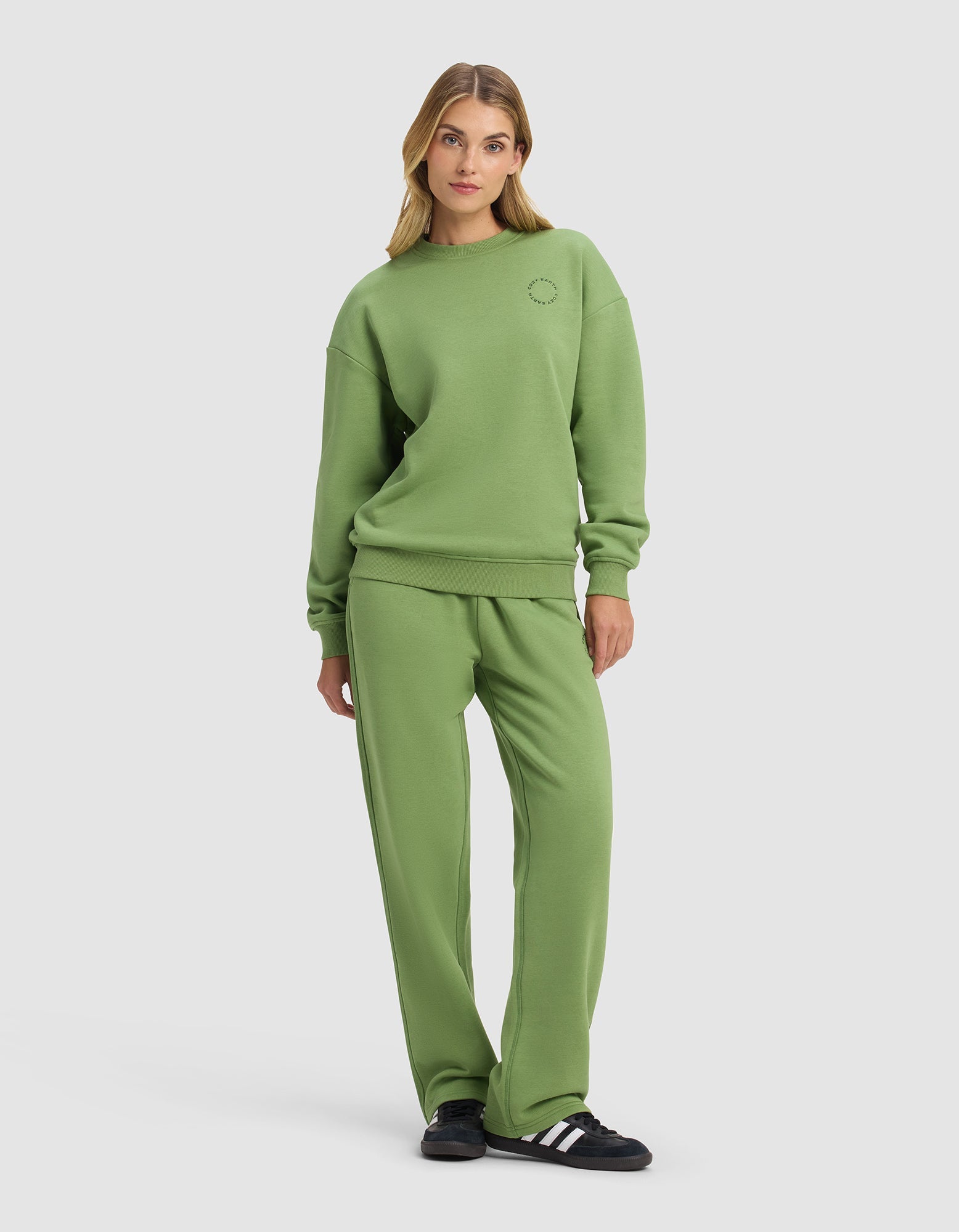 Cozy Earth - Women's Cityscape 2.0 Crewneck & Wide Leg Pant Set