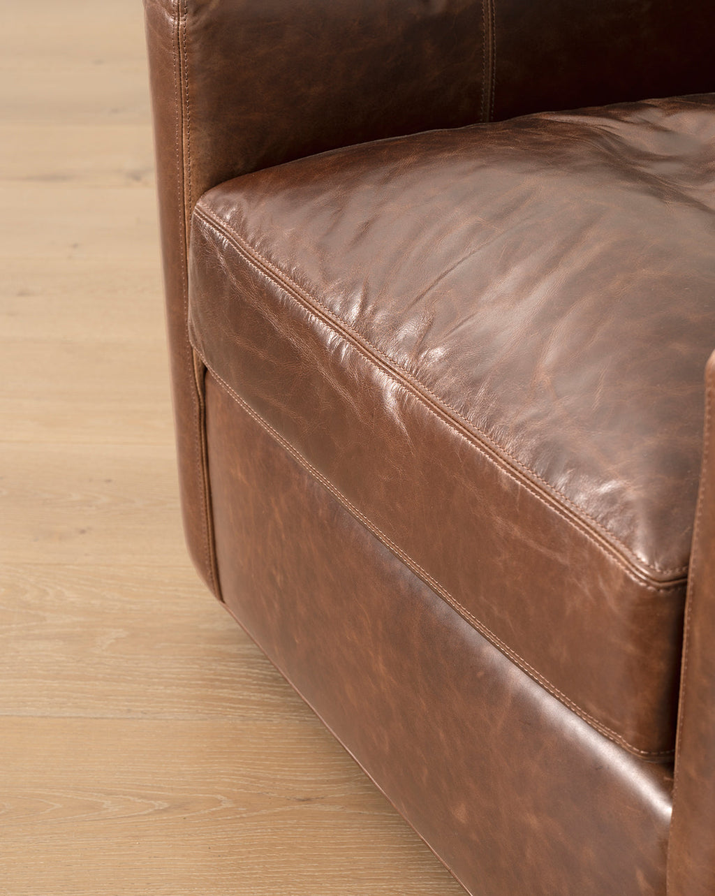 McGee & Co - Cliffton Leather Swivel Lounge Chair