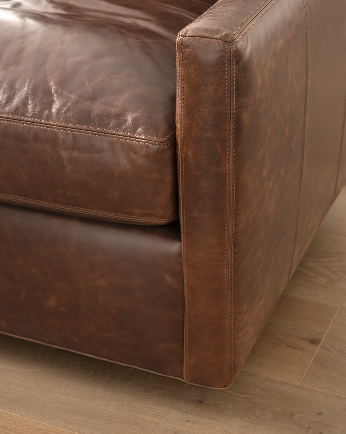 McGee & Co - Cliffton Leather Swivel Lounge Chair
