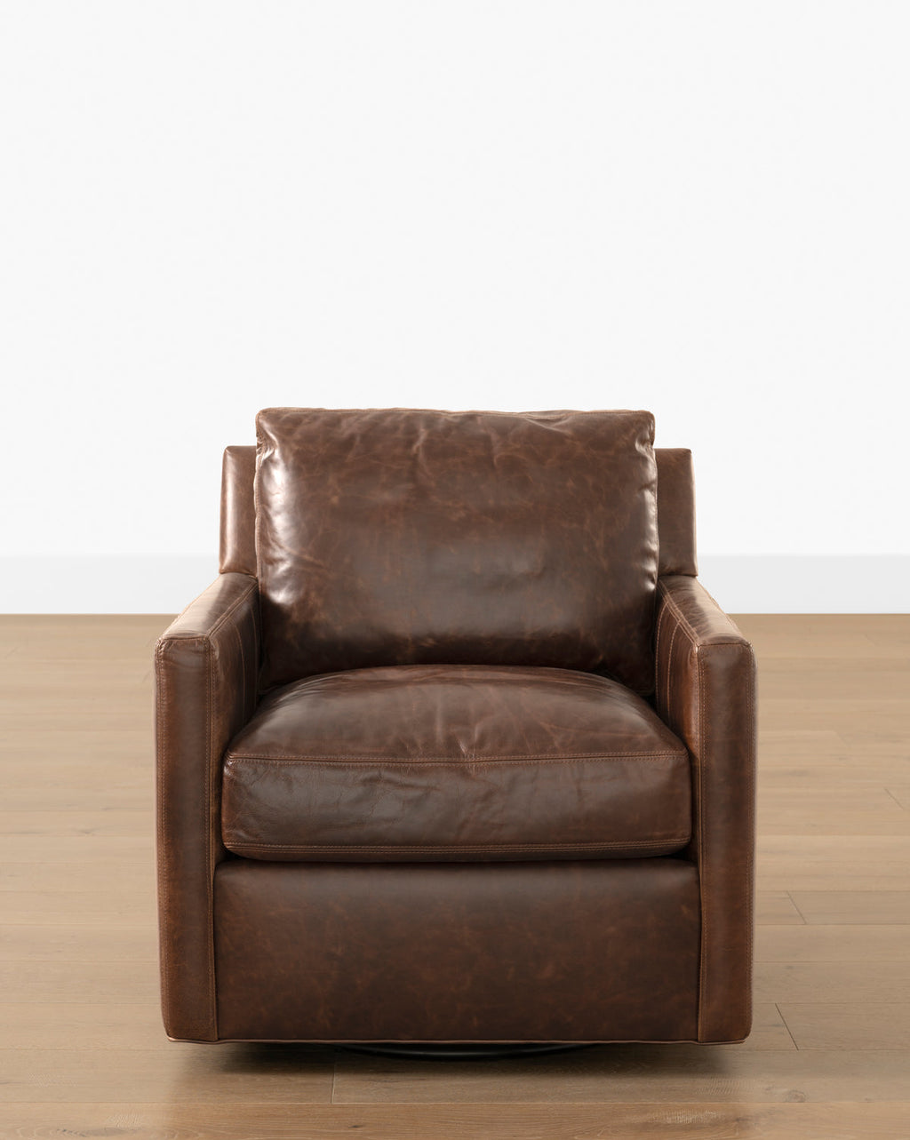 McGee & Co - Cliffton Leather Swivel Lounge Chair