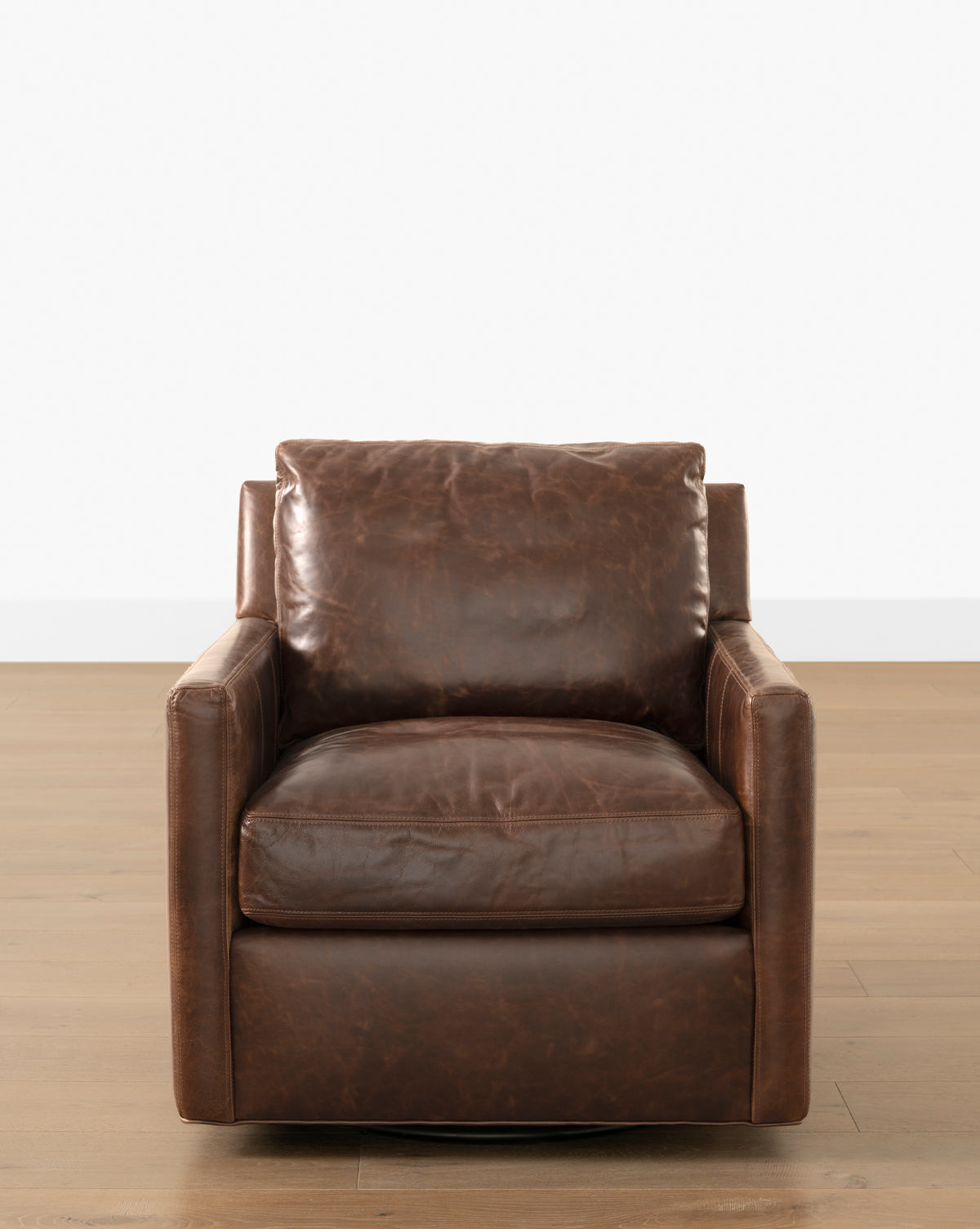 McGee & Co - Cliffton Leather Swivel Lounge Chair