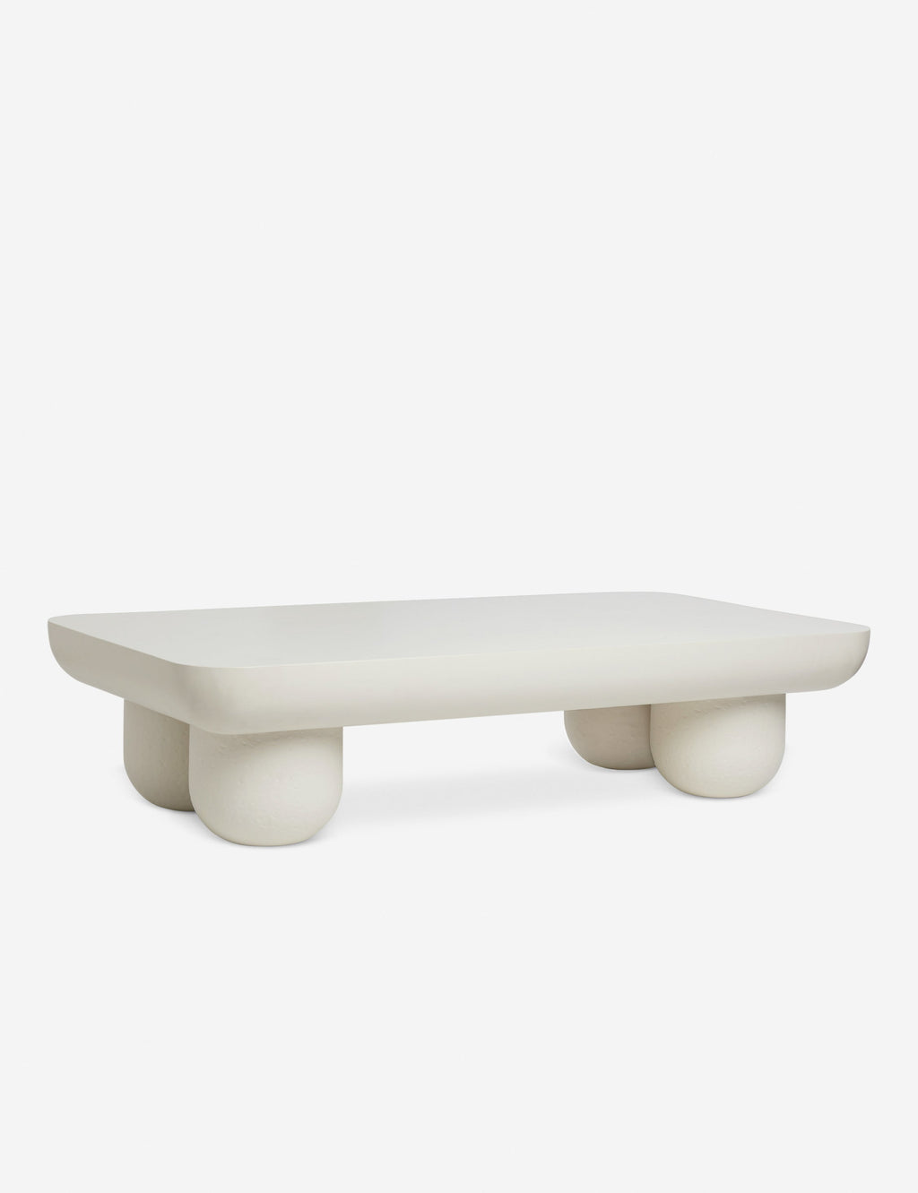 Lulu and Georgia - Open Box: Clouded Rectangle Coffee Table, Matte White by Sarah Sherman Samuel