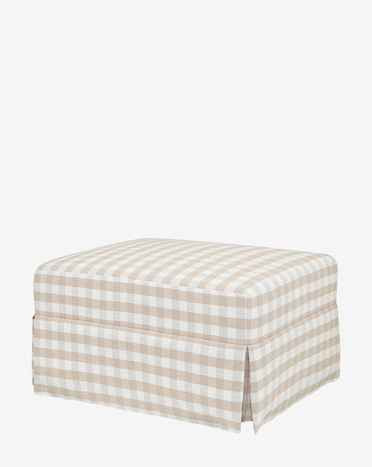 McGee & Co - Crawford Gliding Ottoman in Gingham