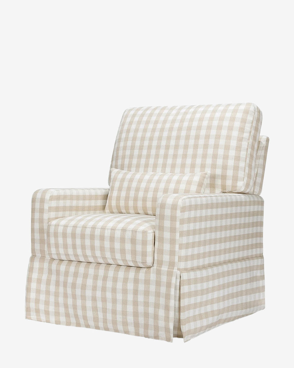 McGee & Co - Crawford Pillowback Comfort Swivel Glider in Gingham