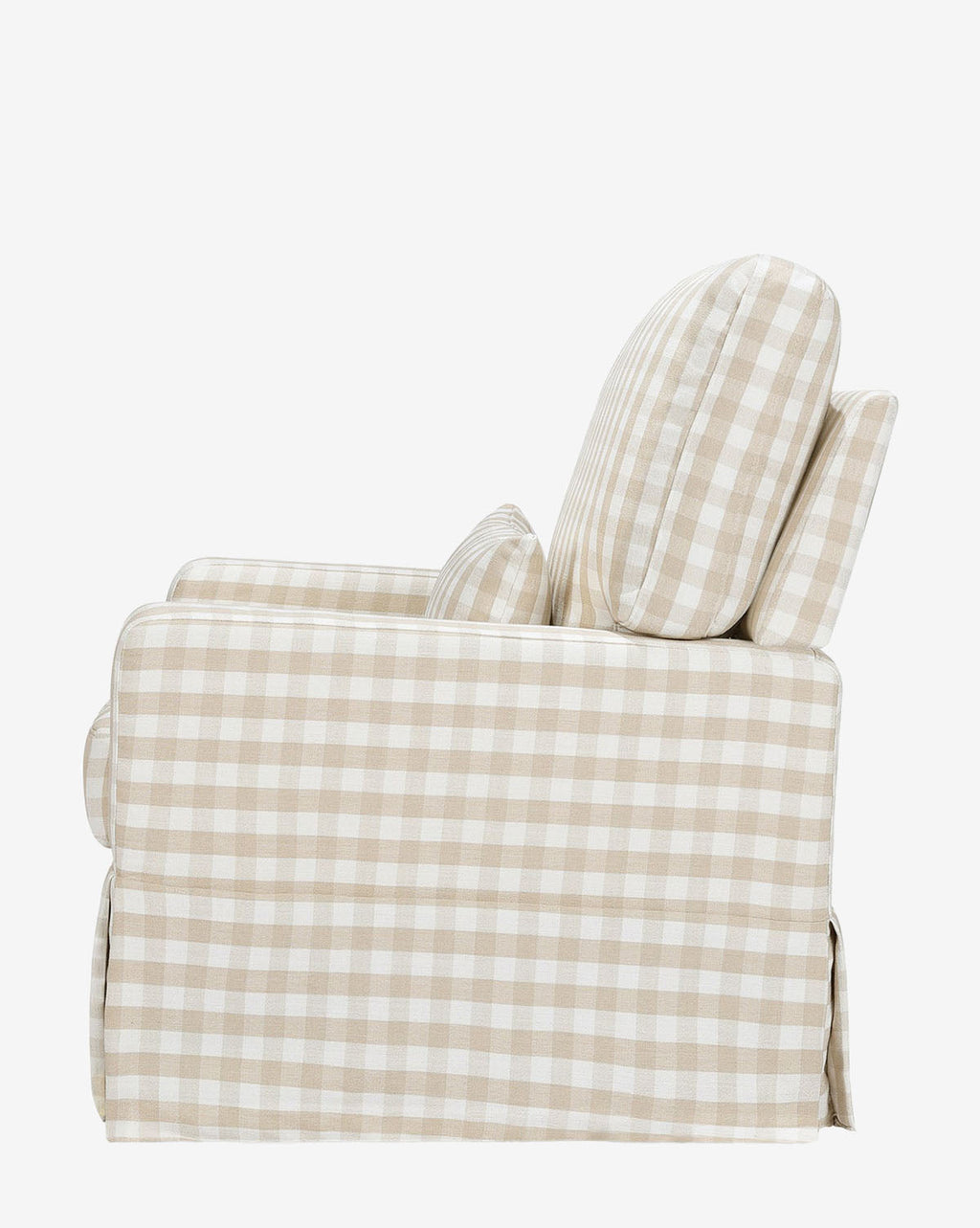 McGee & Co - Crawford Pillowback Comfort Swivel Glider in Gingham