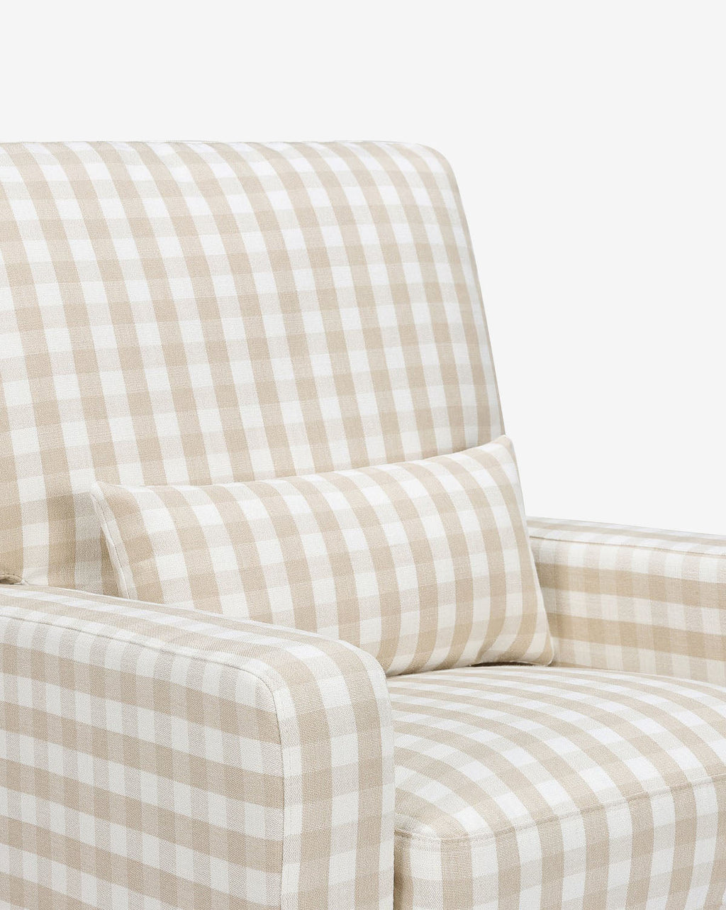 McGee & Co - Crawford Pillowback Comfort Swivel Glider in Gingham