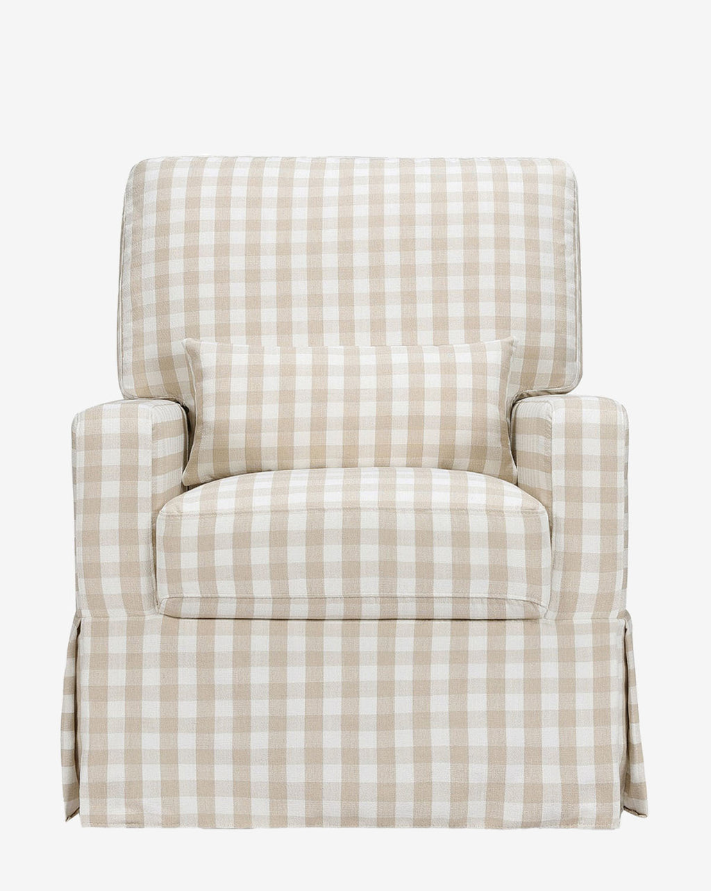 McGee & Co - Crawford Pillowback Comfort Swivel Glider in Gingham