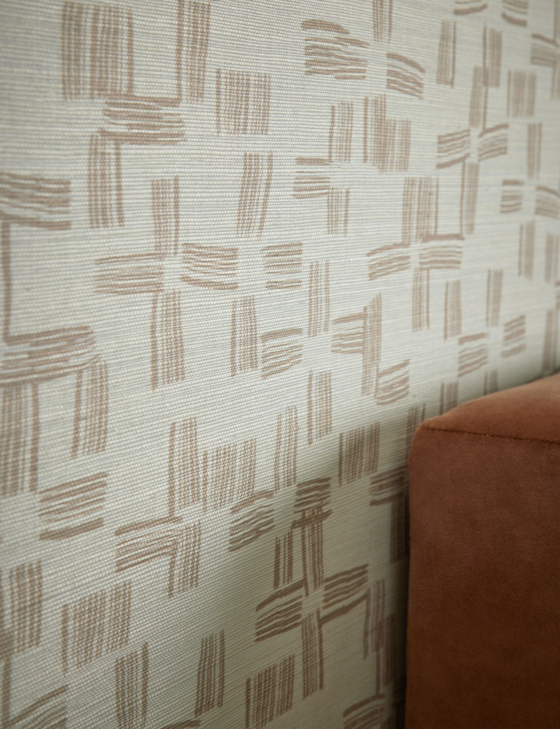 Lulu and Georgia - Crossmarks Grasscloth Wallpaper by Élan Byrd