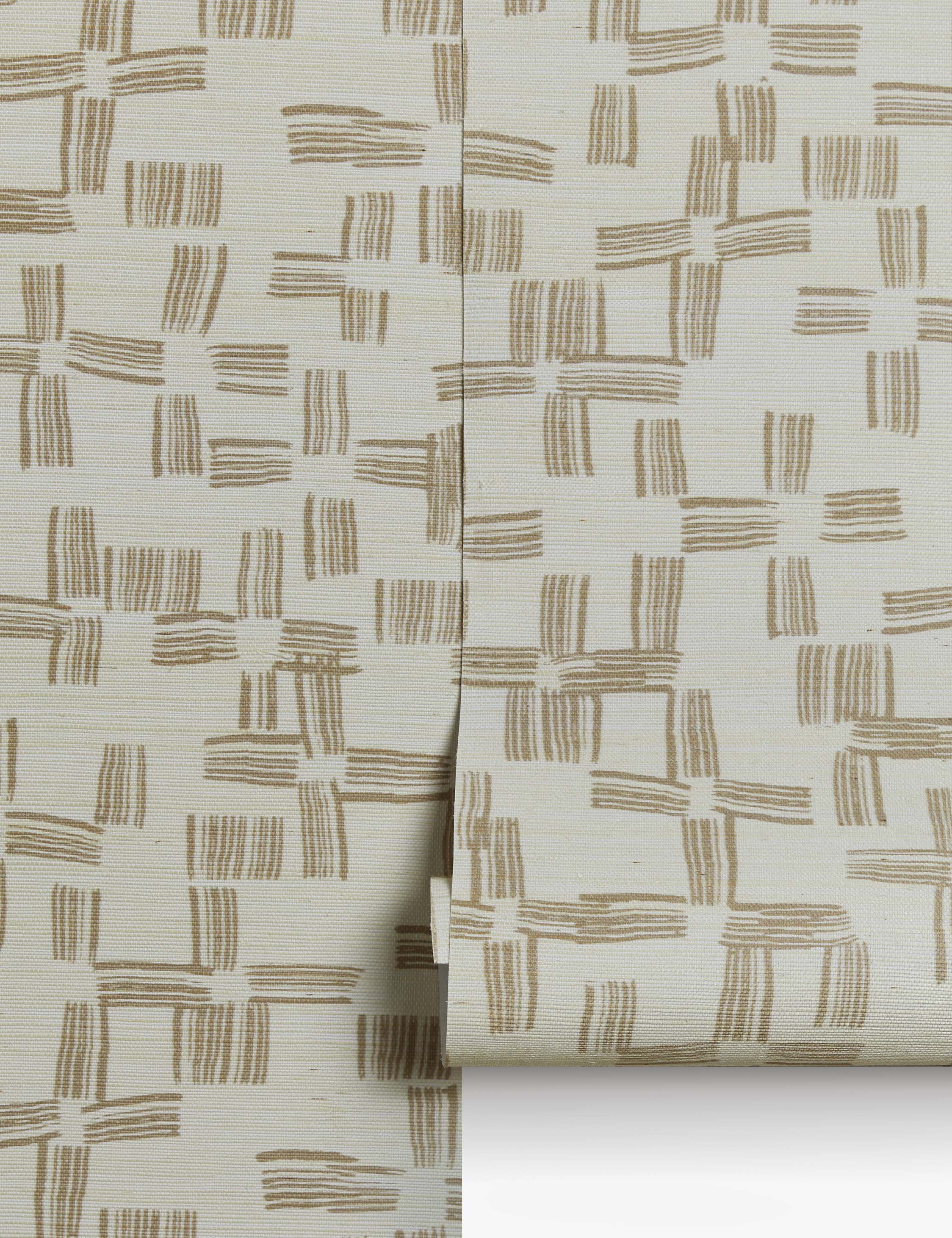 Lulu and Georgia - Crossmarks Grasscloth Wallpaper by Élan Byrd