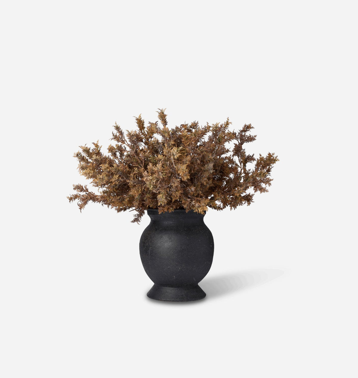 Amber Interiors - Faux Cypress Branch Bundle in Large Barro Vase