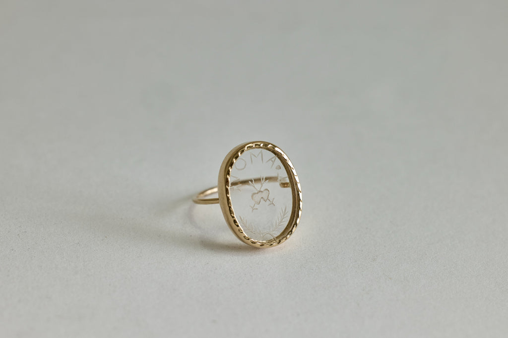 Nicky Kehoe - L'amour Crystal Ring (Size 52)