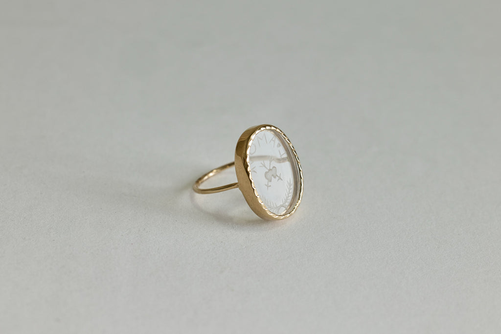 Nicky Kehoe - L'amour Crystal Ring (Size 52)