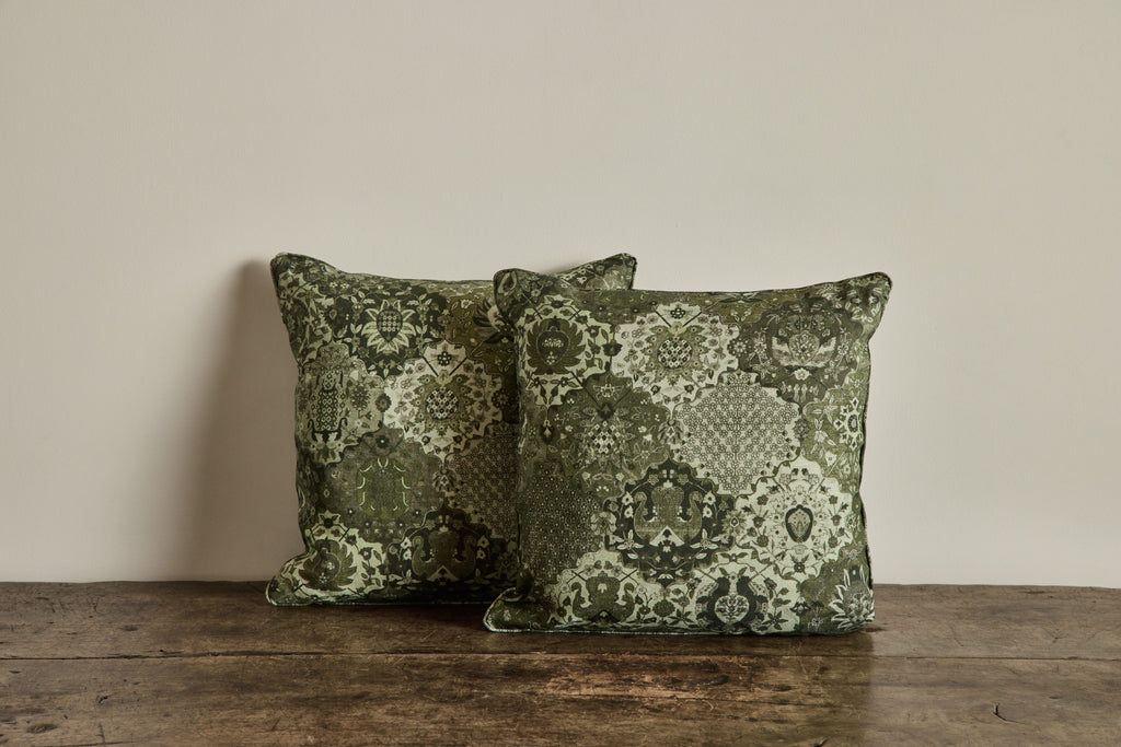 Nicky Kehoe - Linen Pillow in Caspar, Juniper