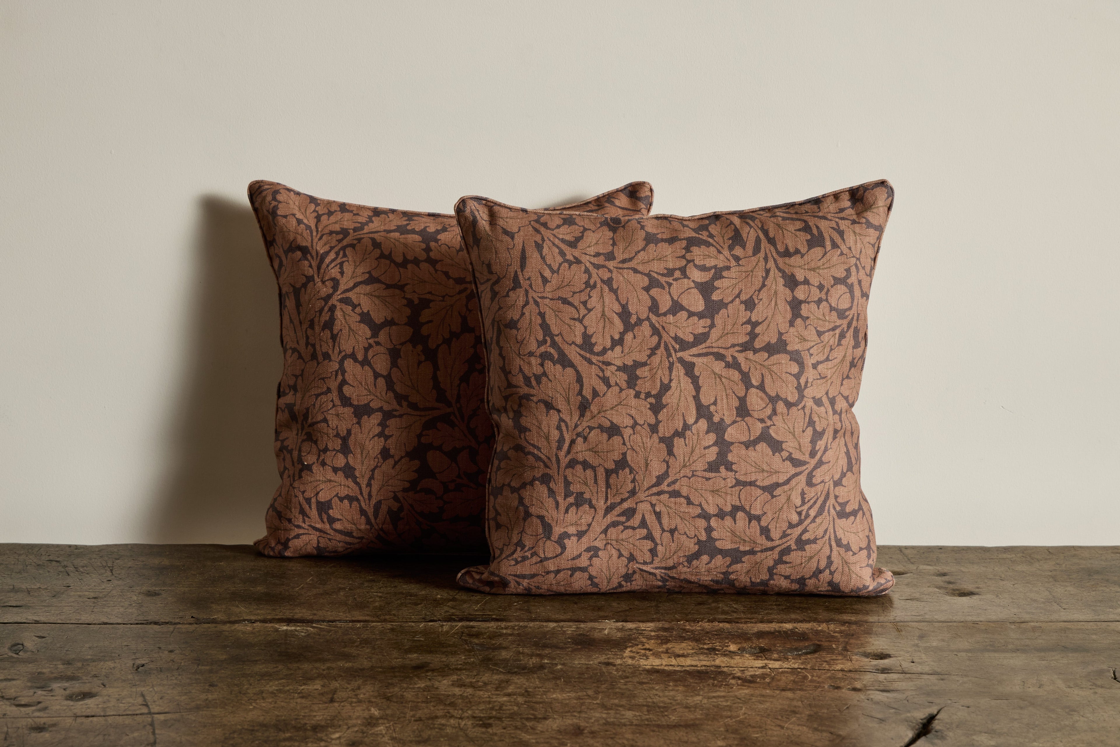 Nicky Kehoe - Linen Pillow in Quercus, Aubergine