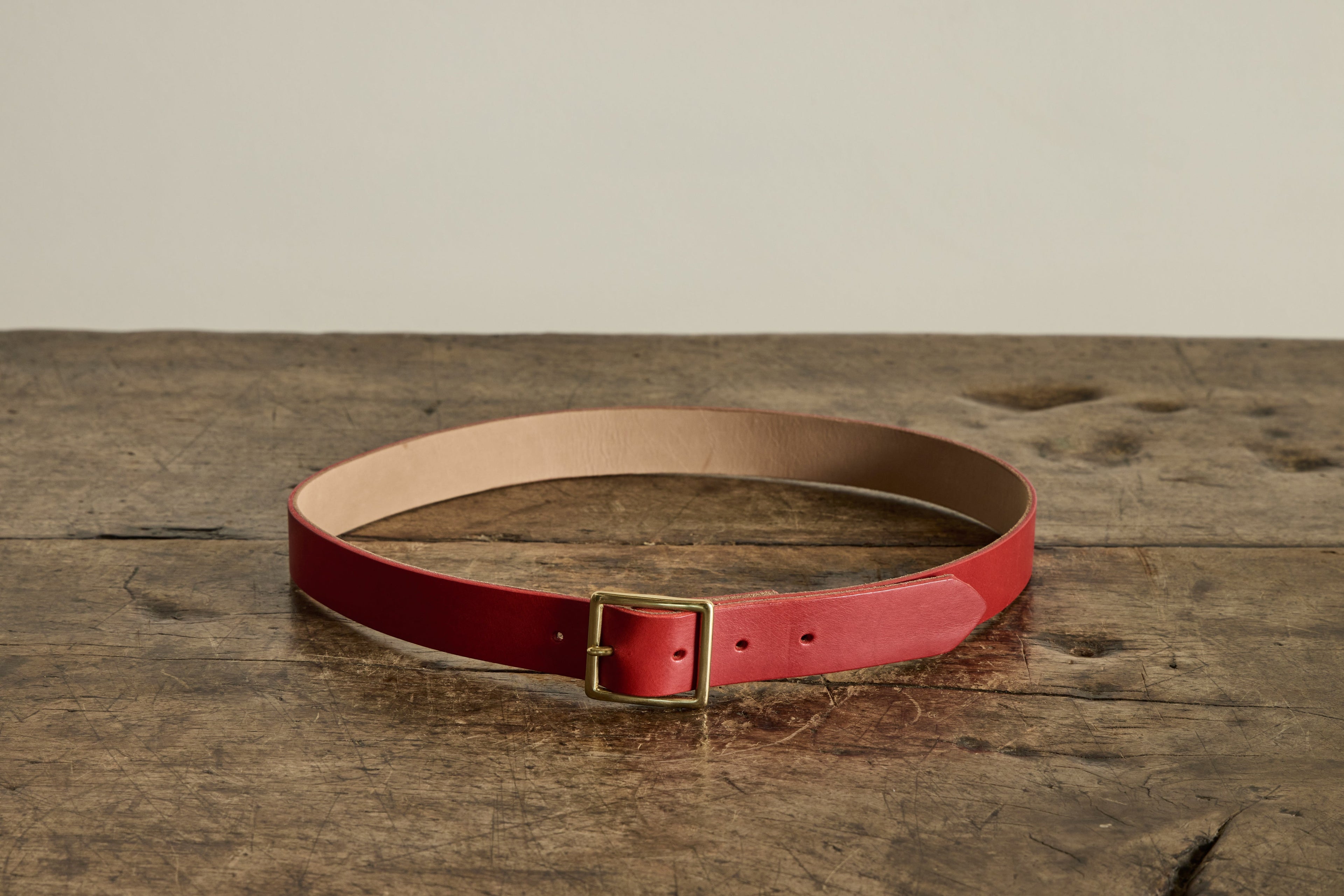 Nicky Kehoe - Men's Leather Belt in Red