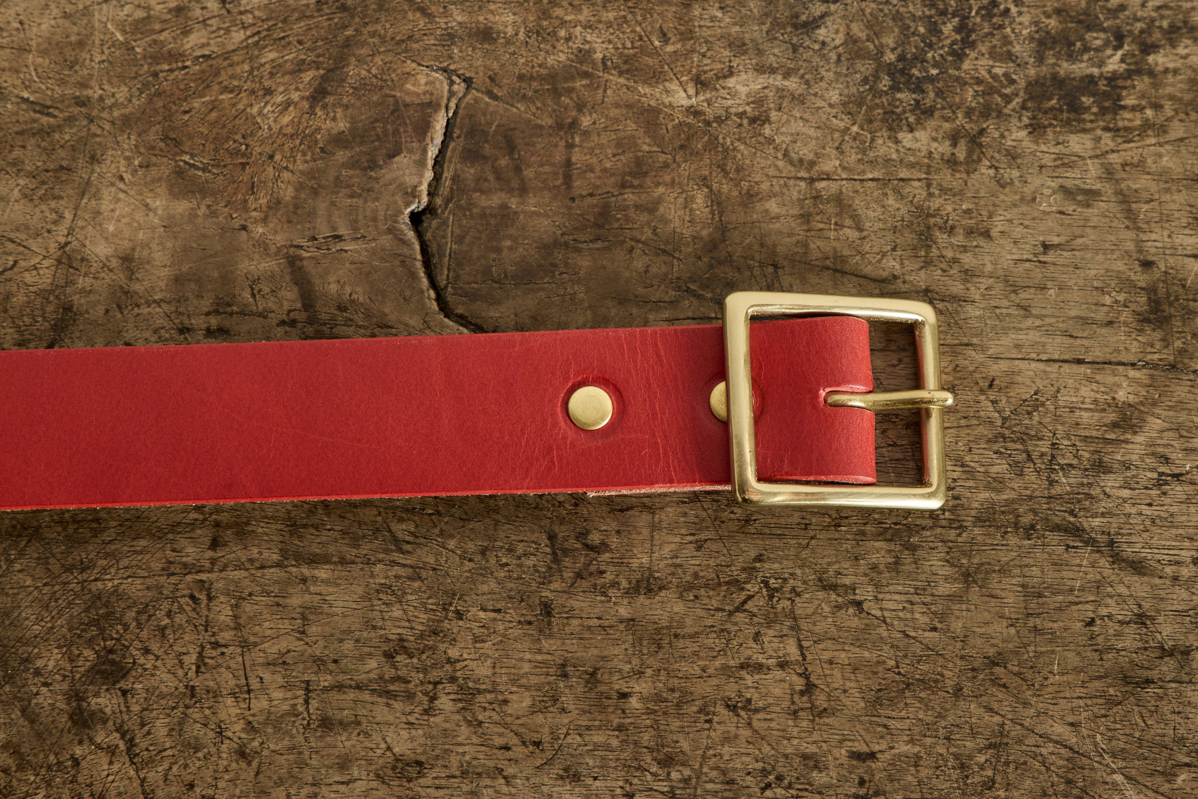Nicky Kehoe - Men's Leather Belt in Red
