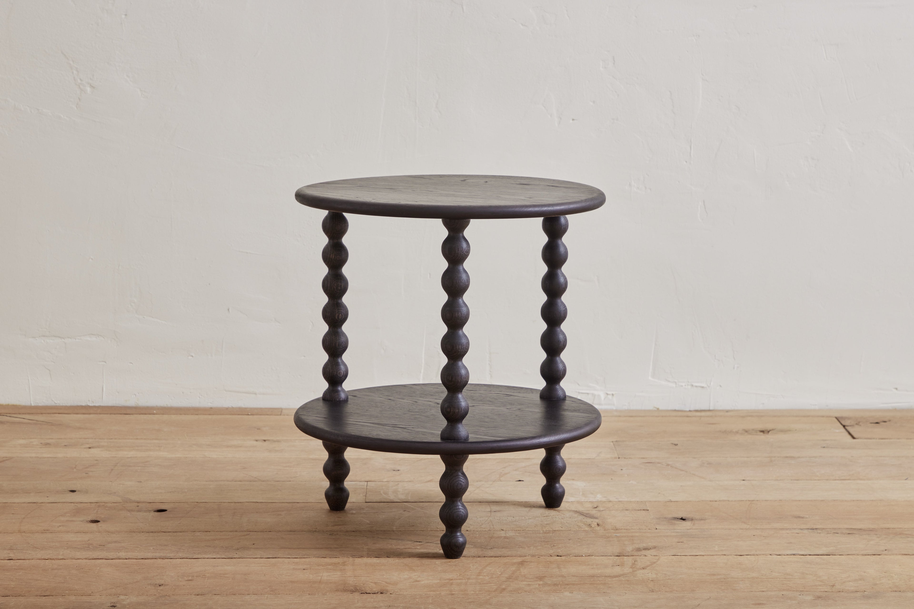 Nicky Kehoe - 2 - Tier Round Bobbin Side Table in Ebony