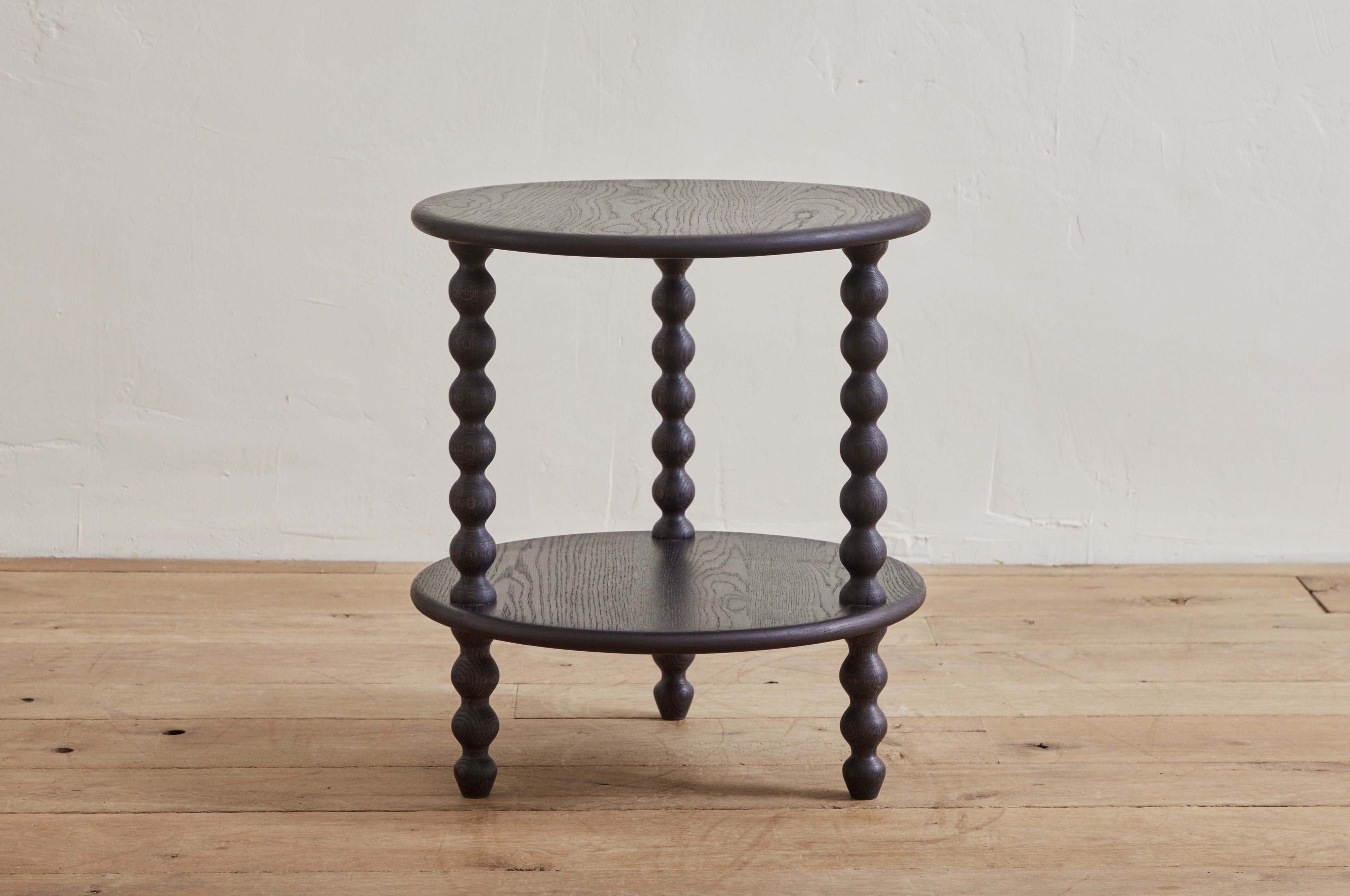 Nicky Kehoe - 2 - Tier Round Bobbin Side Table in Ebony