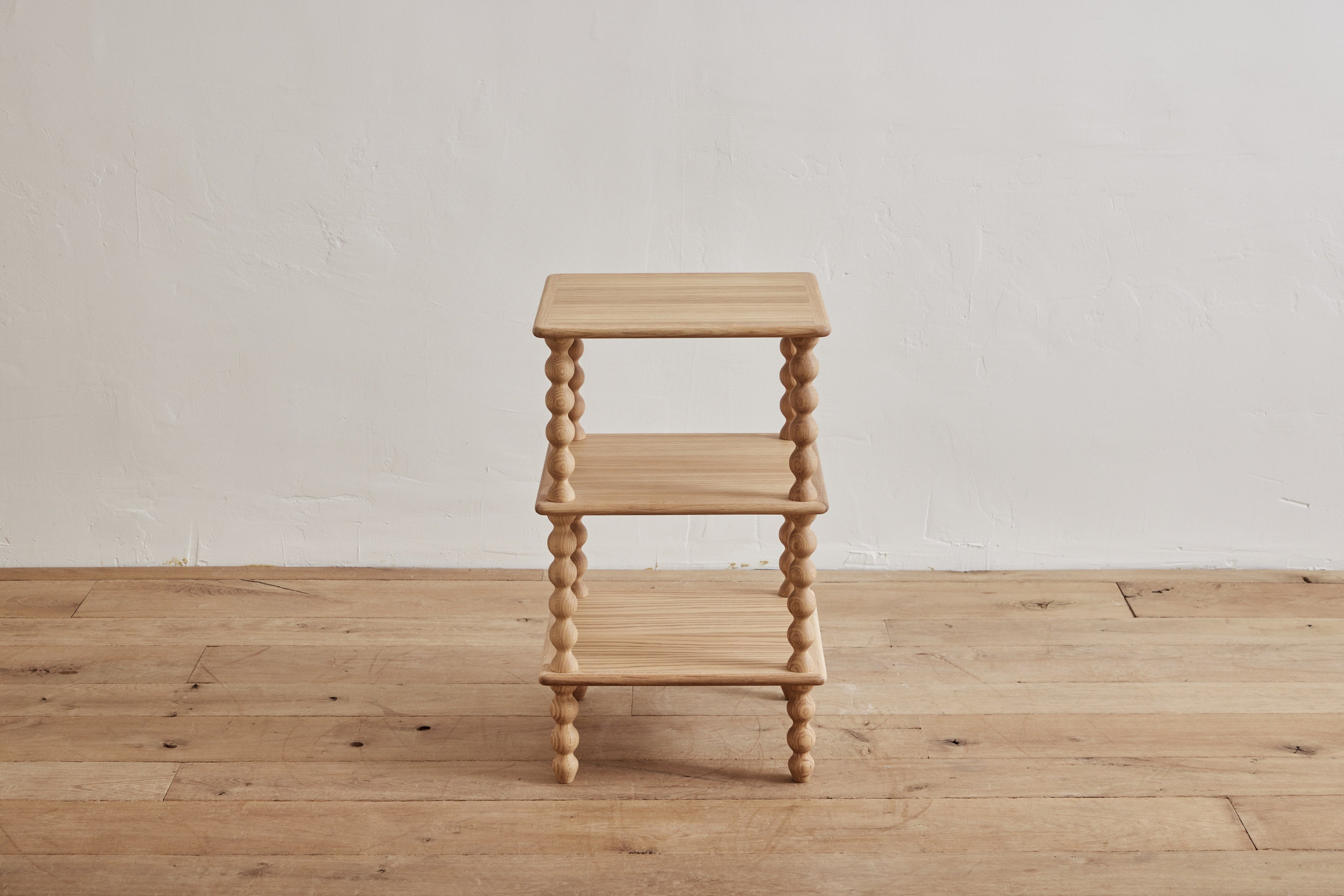 Nicky Kehoe - Alfred Newall 3 - Tier Bobbin Side Table in Natural Oak
