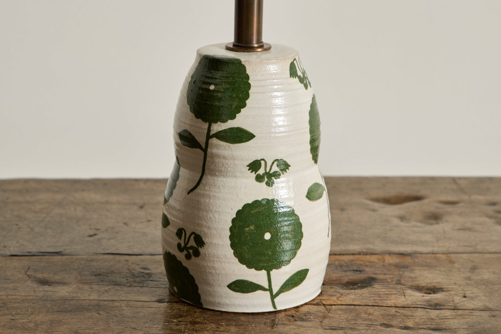 Nicky Kehoe - Green Floral Table Lamp