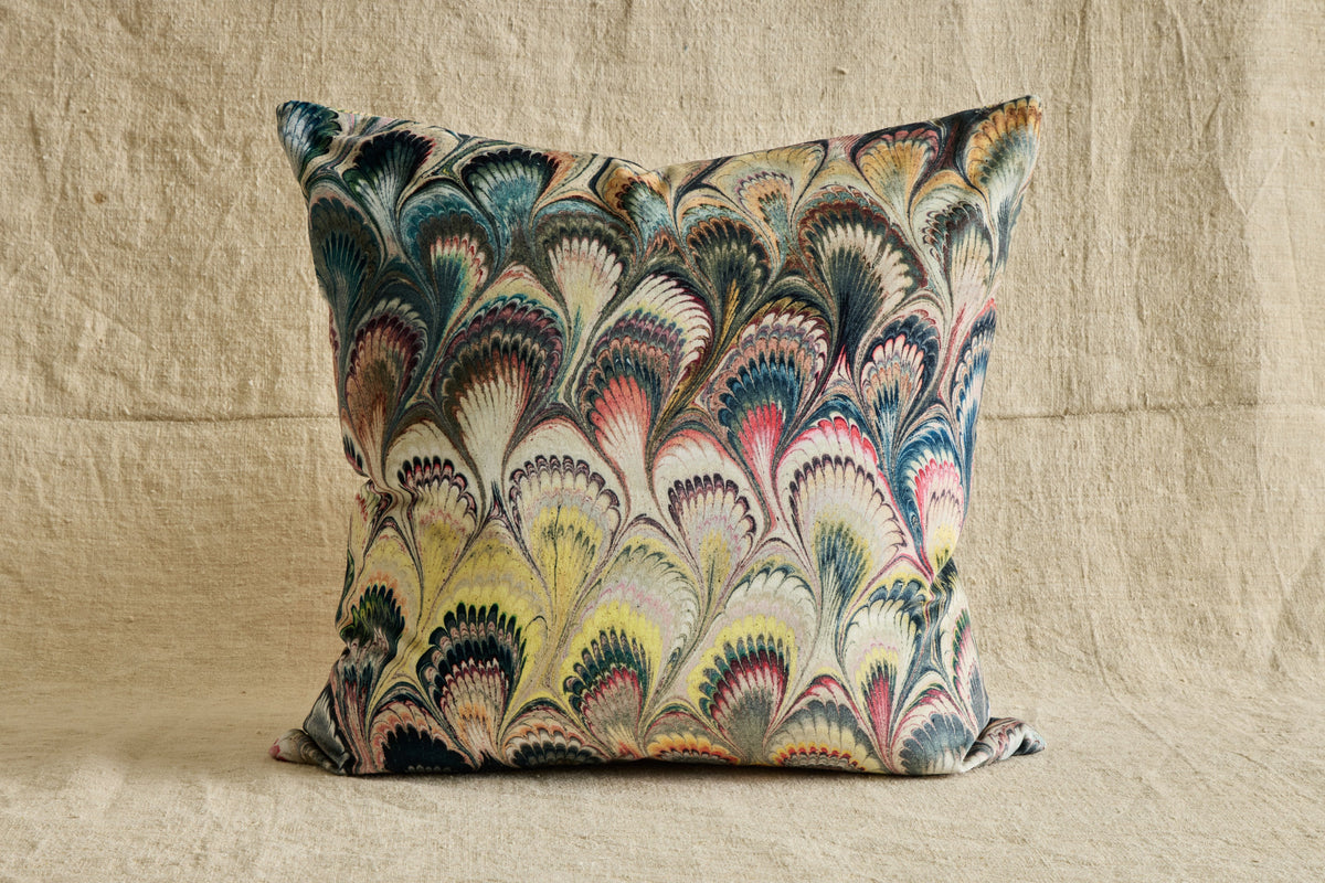 Nicky Kehoe - Beata Heuman Pillow in Marbleized Velvet