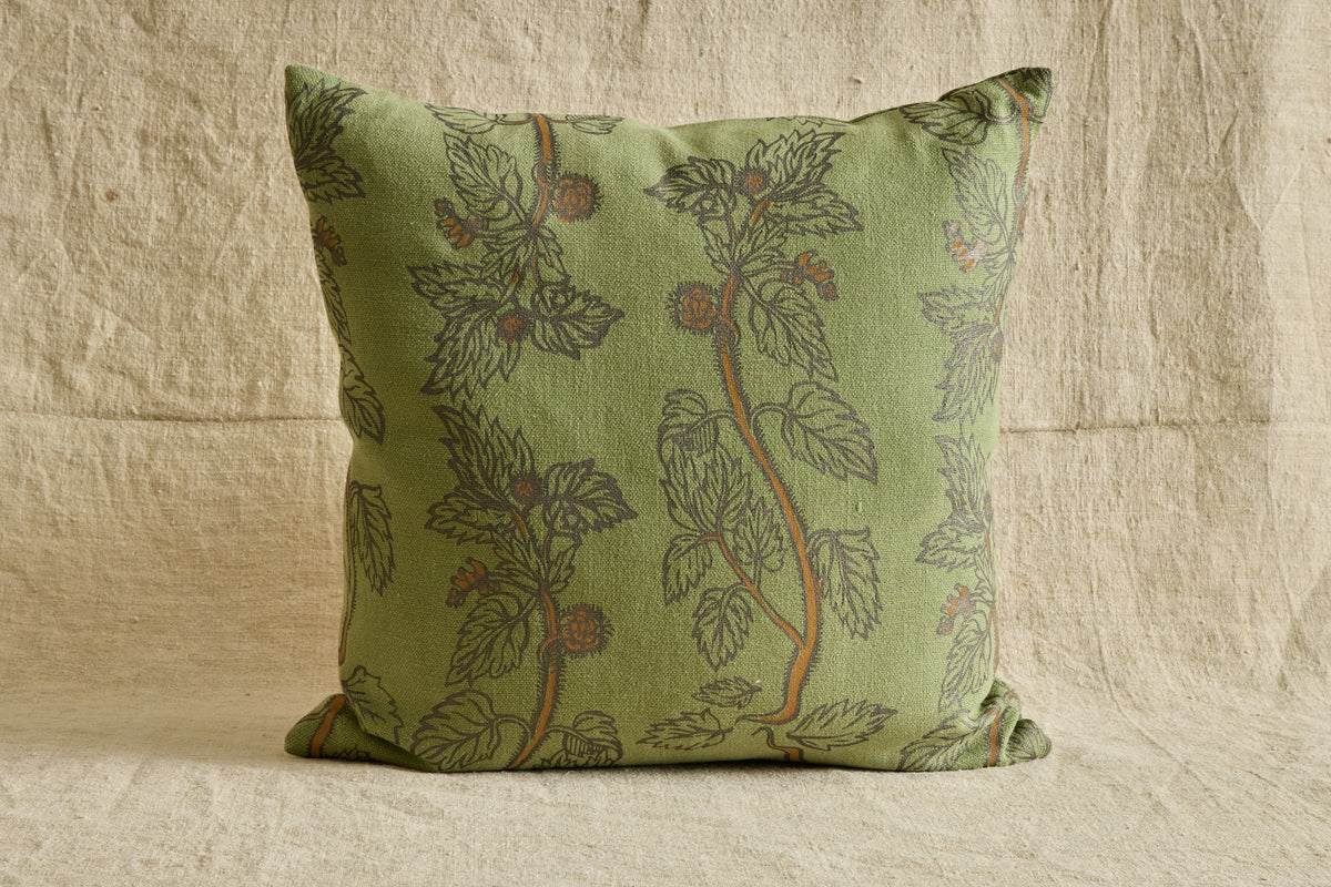 Nicky Kehoe - Beata Heuman Pillow in Nettle in Sage Linen
