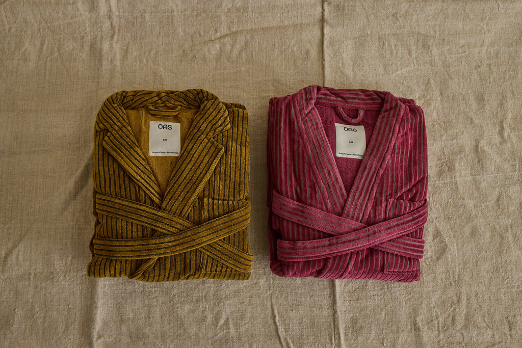 Nicky Kehoe - Striped Velour Bath Robes