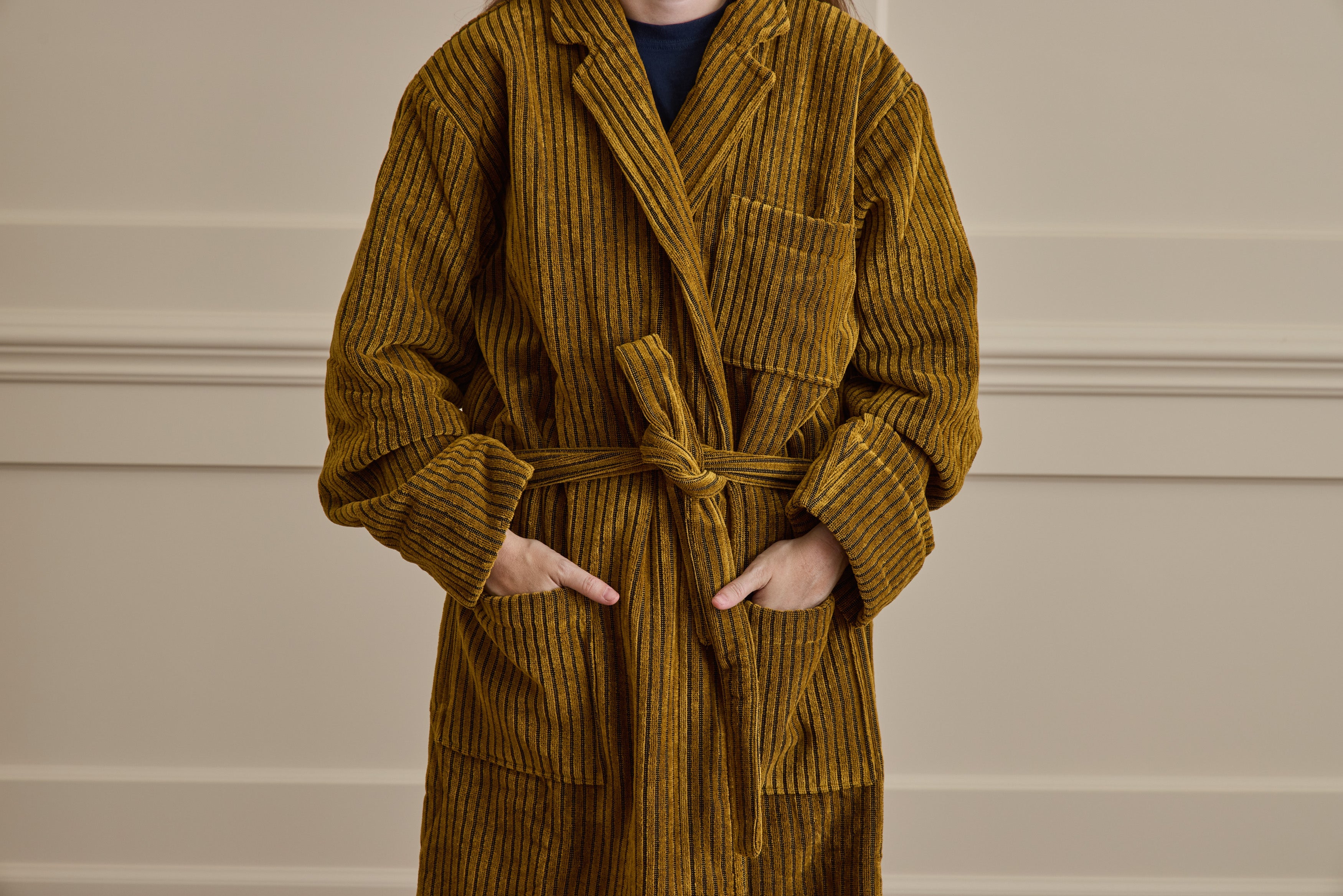 Nicky Kehoe - Striped Velour Bath Robes