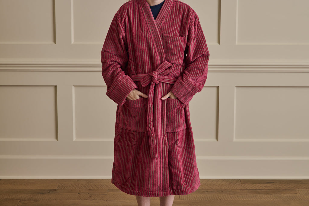 Nicky Kehoe - Striped Velour Bath Robes