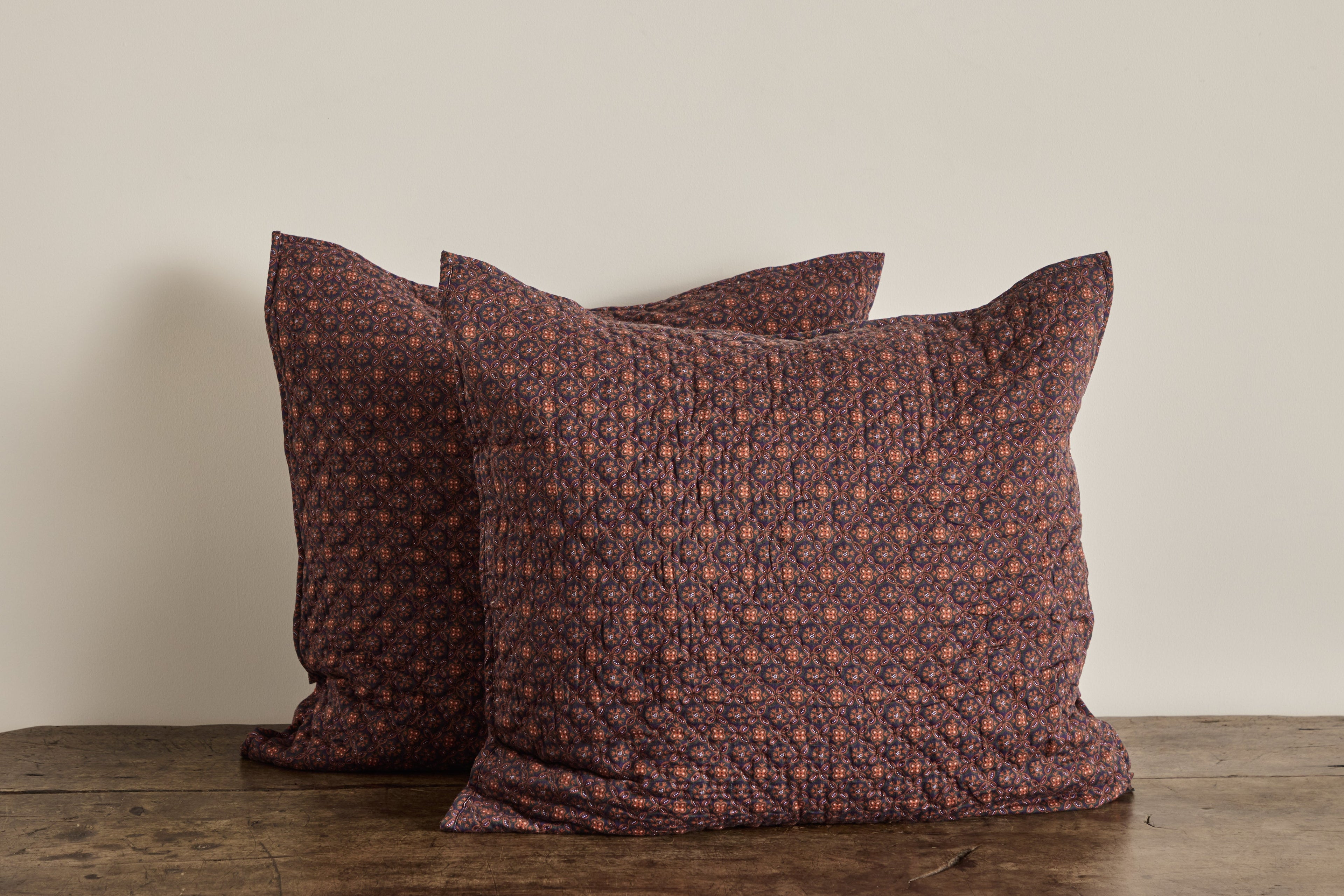 Nicky Kehoe - Aubergine Kerchief Shams, Set of 2