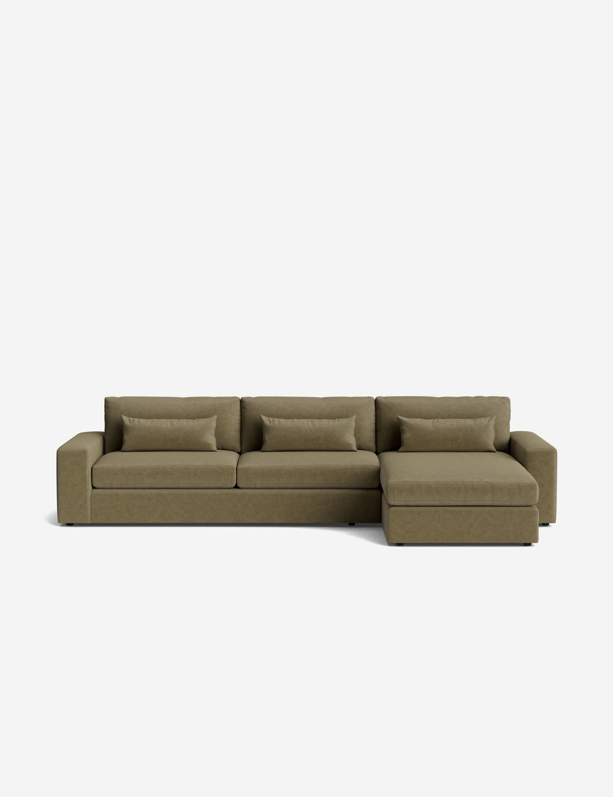 Lulu and Georgia - Durham Wide Arm Chaise Sectional Sofa