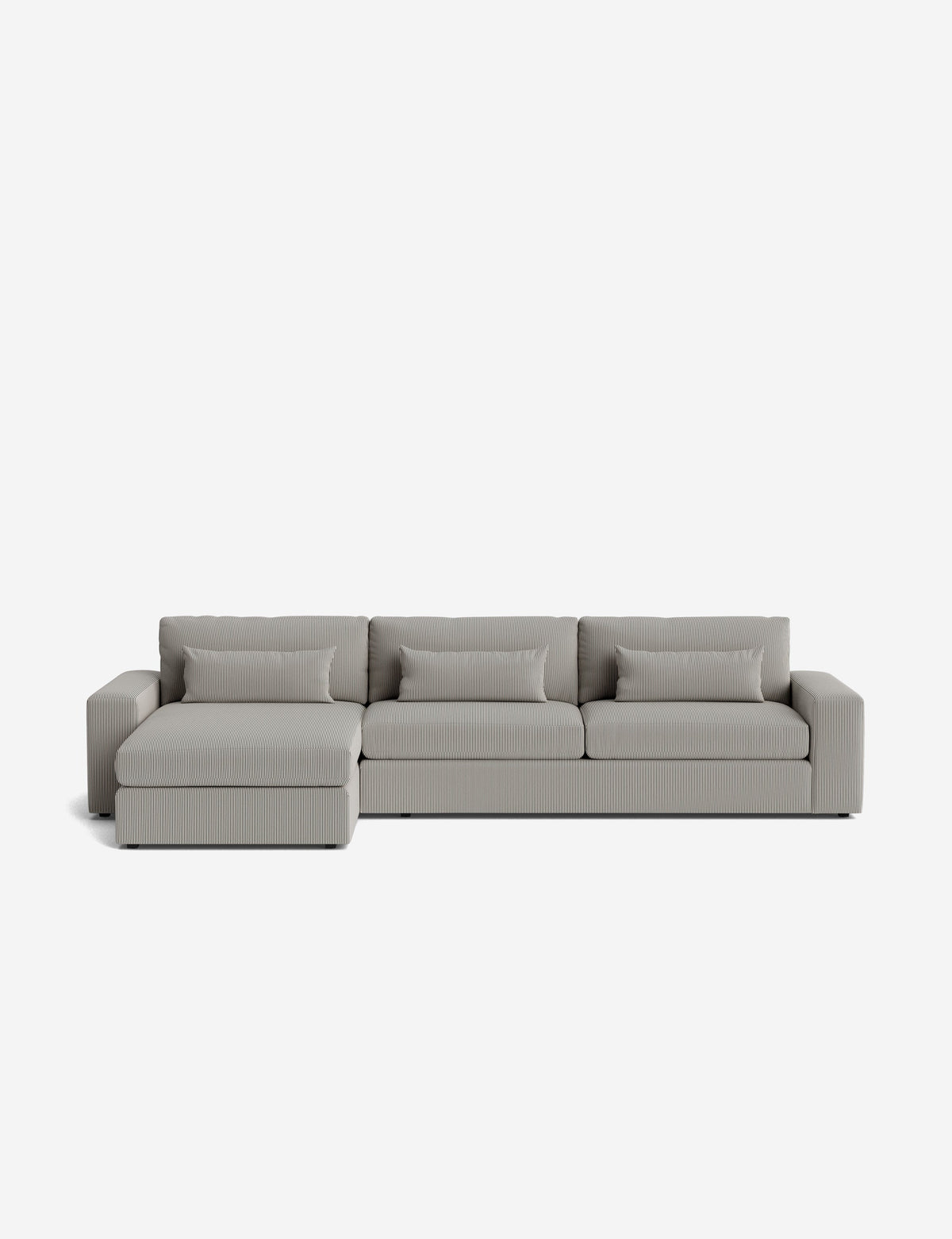 Lulu and Georgia - Durham Wide Arm Chaise Sectional Sofa