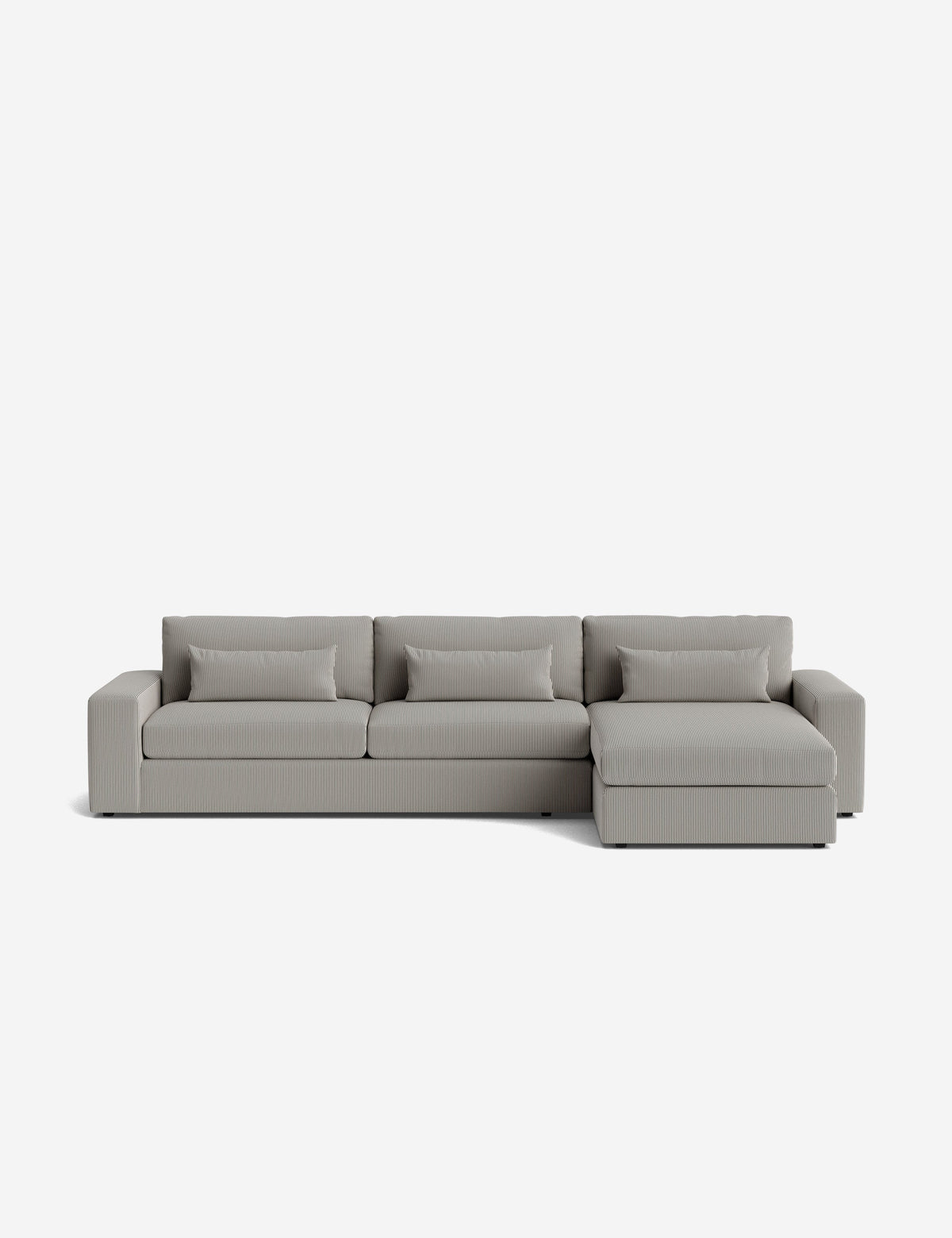 Lulu and Georgia - Durham Wide Arm Chaise Sectional Sofa