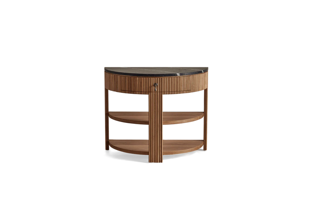 Nicky Kehoe - Demilune Side Table, Marble Top