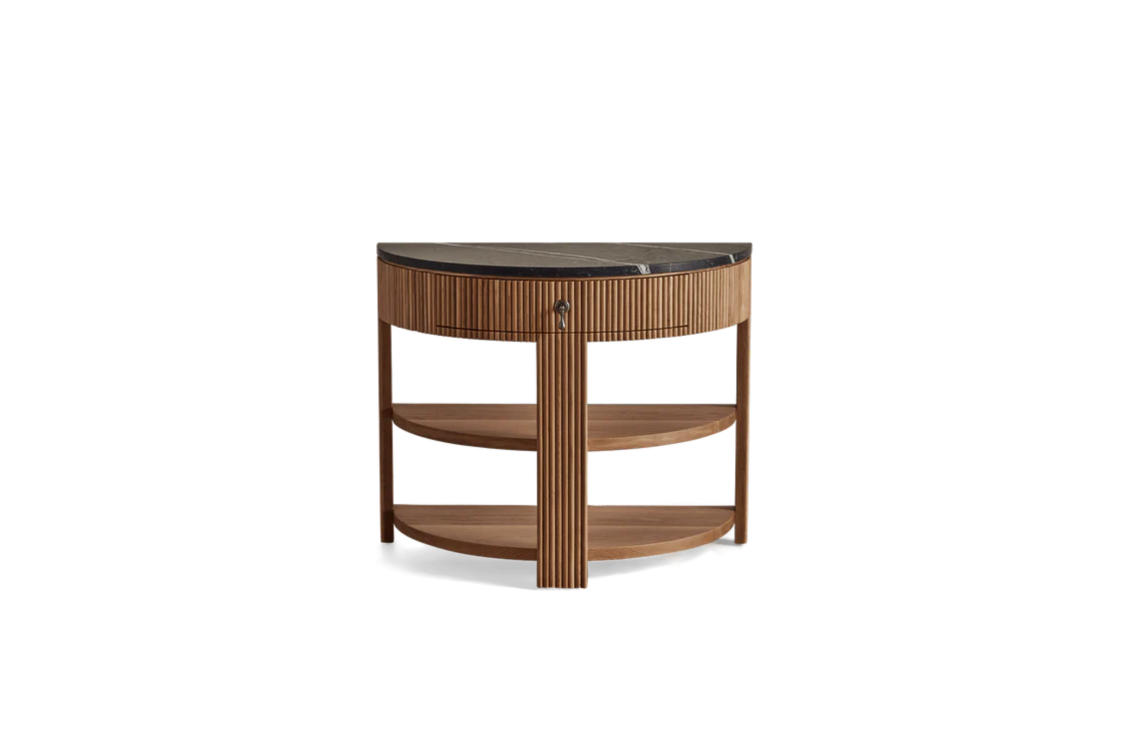 Nicky Kehoe - Demilune Side Table, Marble Top