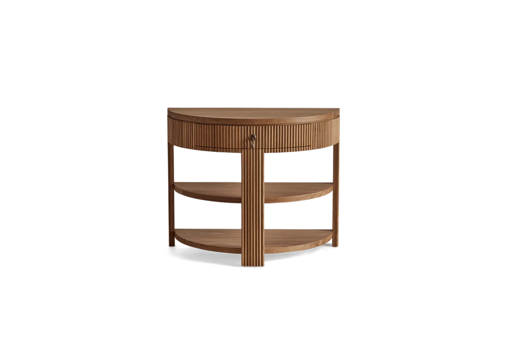 Nicky Kehoe - Demilune Side Table, Wood Top