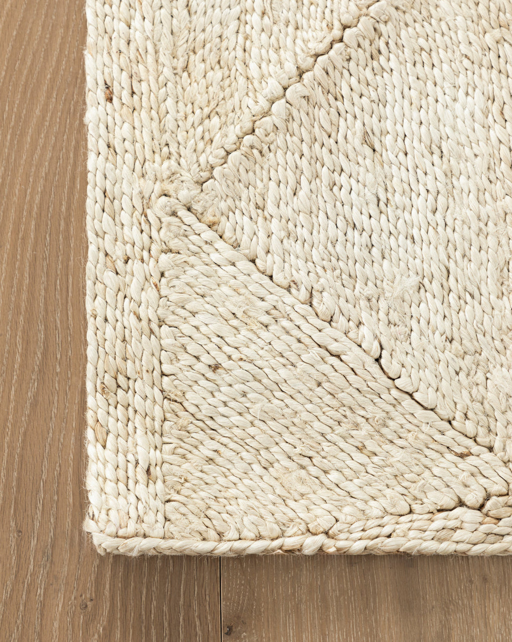 McGee & Co - Diamond Braided Bleached Jute Rug