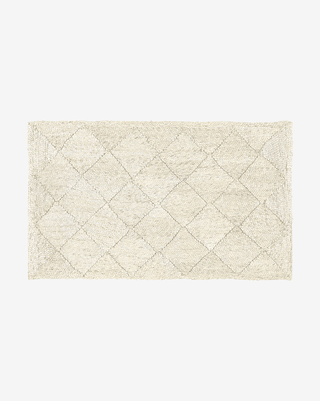 McGee & Co - Diamond Braided Bleached Jute Rug