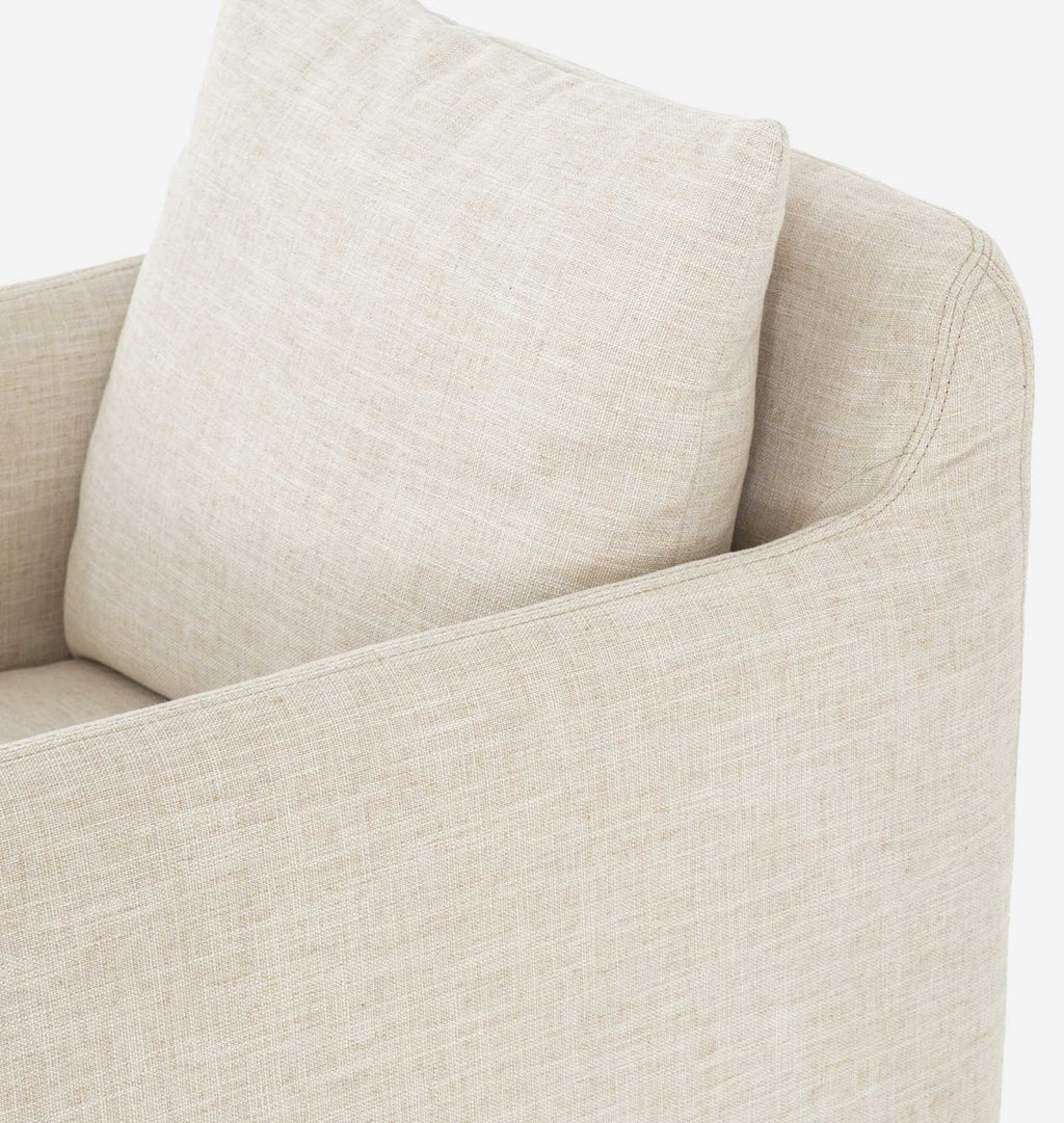 Amber Interiors - Douglas Slipcovered Swivel Chair