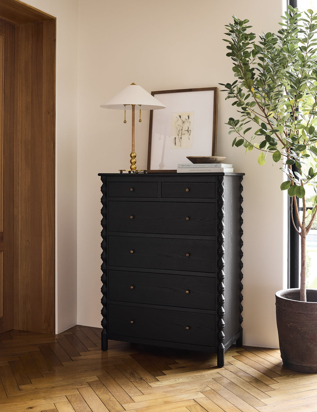 Lulu and Georgia - Open Box: Topia 6 - Drawer Dresser, Black by Ginny Macdonald
