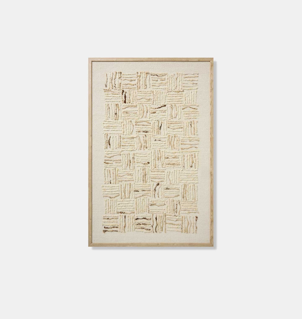 Amber Interiors - Big Sur Ivory / White 40" x 60" Framed Wall Art