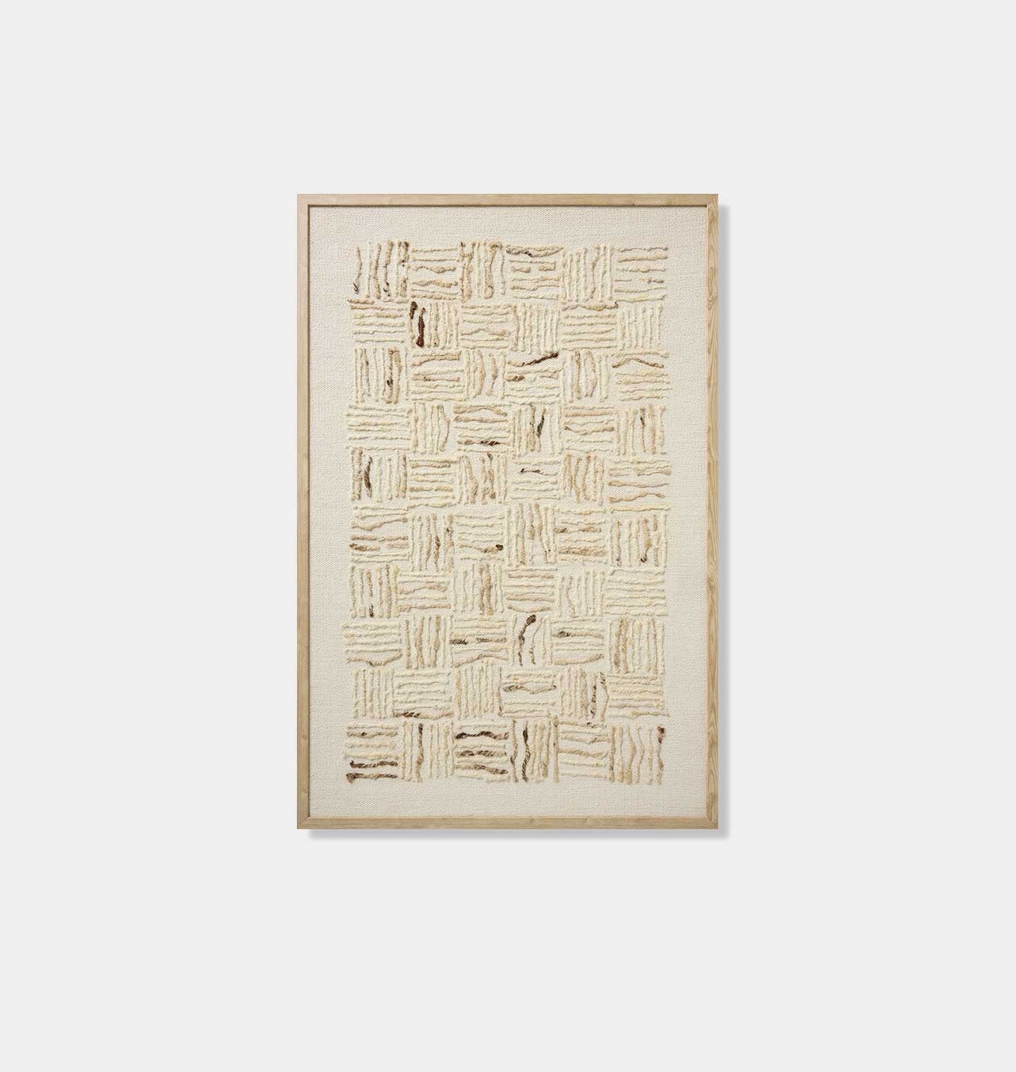Amber Interiors - Big Sur Ivory / White 40" x 60" Framed Wall Art