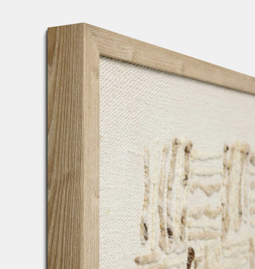 Amber Interiors - Big Sur Ivory / White 40" x 60" Framed Wall Art